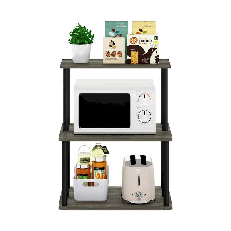 Furinno Turn-N-Tube, Étagère de cuisine à 3 niveaux, assemblage sans outils