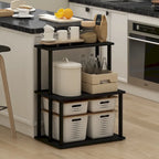 Furinno Turn-N-Tube, Étagère de cuisine à 3 niveaux, assemblage sans outils