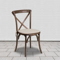 Chaise de salle à manger avec croisillons au dos, lot de 2, empilable – [Couleur]