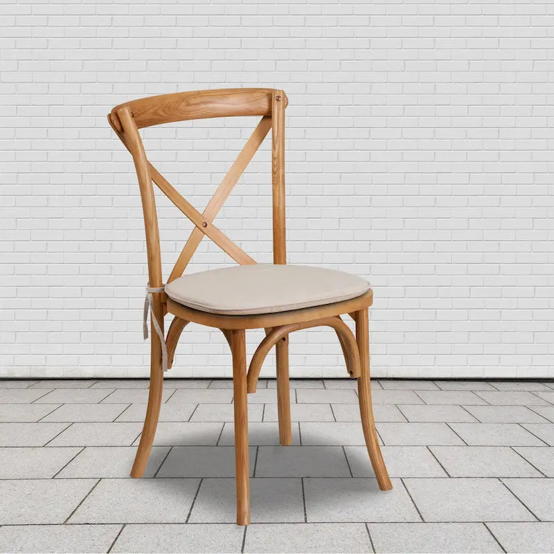 Chaise de salle à manger avec croisillons au dos, lot de 2, empilable – [Couleur]