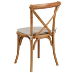 Chaise de salle à manger avec croisillons au dos, lot de 2, empilable – [Couleur]