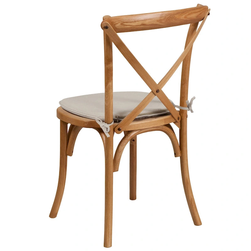 Chaise de salle à manger avec croisillons au dos, lot de 2, empilable – [Couleur]
