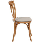 Chaise de salle à manger avec croisillons au dos, lot de 2, empilable – [Couleur]