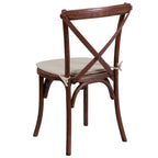 Chaise de salle à manger avec croisillons au dos, lot de 2, empilable – [Couleur]