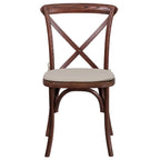 Chaise de salle à manger avec croisillons au dos, lot de 2, empilable – [Couleur]