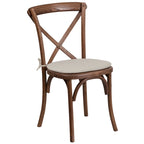 Chaise de salle à manger avec croisillons au dos, lot de 2, empilable – [Couleur]
