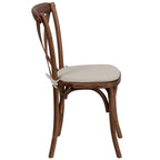 Chaise de salle à manger avec croisillons au dos, lot de 2, empilable – [Couleur]