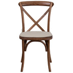 Chaise de salle à manger avec croisillons au dos, lot de 2, empilable – [Couleur]