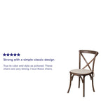Chaise de salle à manger avec croisillons au dos, lot de 2, empilable – [Couleur]