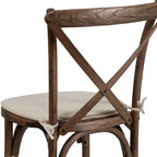 Chaise de salle à manger avec croisillons au dos, lot de 2, empilable – [Couleur]