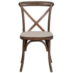 Chaise de salle à manger avec croisillons au dos, lot de 2, empilable – [Couleur]