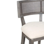 Chaises de comptoir Berwil en bois à dossier en cannage par Furniture of America