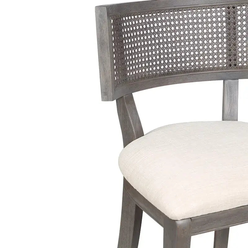 Chaises de comptoir Berwil en bois à dossier en cannage par Furniture of America