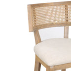Chaises de comptoir Berwil en bois à dossier en cannage par Furniture of America