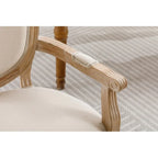 Grondin Lot de 2 chaises de salle à manger de style moderne du milieu du siècle, fauteuil d'appoint rembourré en lin dossier Louis XVI