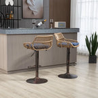 Tabourets de bar pivotants avec repose-pieds - Lot de 2