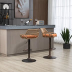 Tabourets de bar pivotants avec repose-pieds - Lot de 2