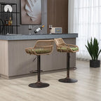 Tabourets de bar pivotants avec repose-pieds - Lot de 2