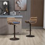 Tabourets de bar pivotants avec repose-pieds - Lot de 2