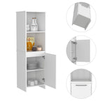 Armoire de cuisine Danforth FM Furniture, armoire à porte unique, quatre étagères
