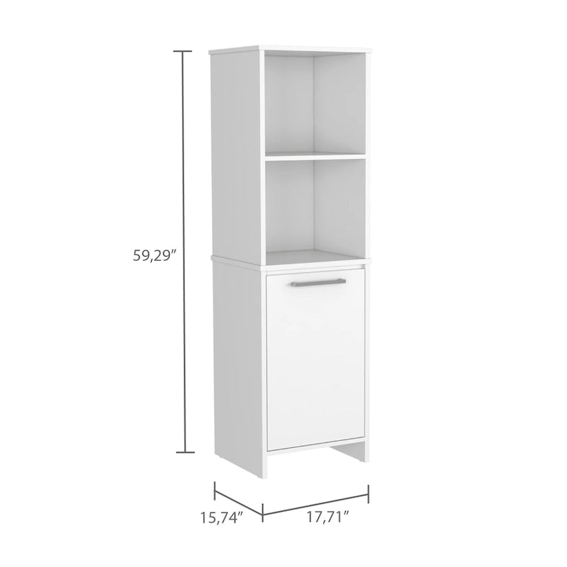 Armoire de cuisine Danforth FM Furniture, armoire à porte unique, quatre étagères