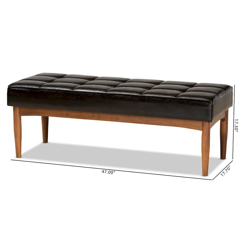 Banc de salle à manger Sanford Mid-Century Modern