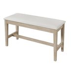 Ensemble de salle à manger 6 pièces demi-rond en bois avec longue banquette et 4 chaises de salle à manger, style moderne