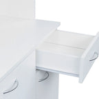 Armoire haute et meuble de cuisine de 180 cm, avec 6 portes, 1 étagère ouverte et 1 tiroir pour chambre à coucher, Noyer