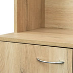 Armoire haute et meuble de cuisine de 180 cm, avec 6 portes, 1 étagère ouverte et 1 tiroir pour chambre à coucher, Noyer