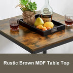 Ensemble table de bar et 2 tabourets de bar Mieres, style industriel, rustique, 3 pièces, pour cuisine, salle à manger