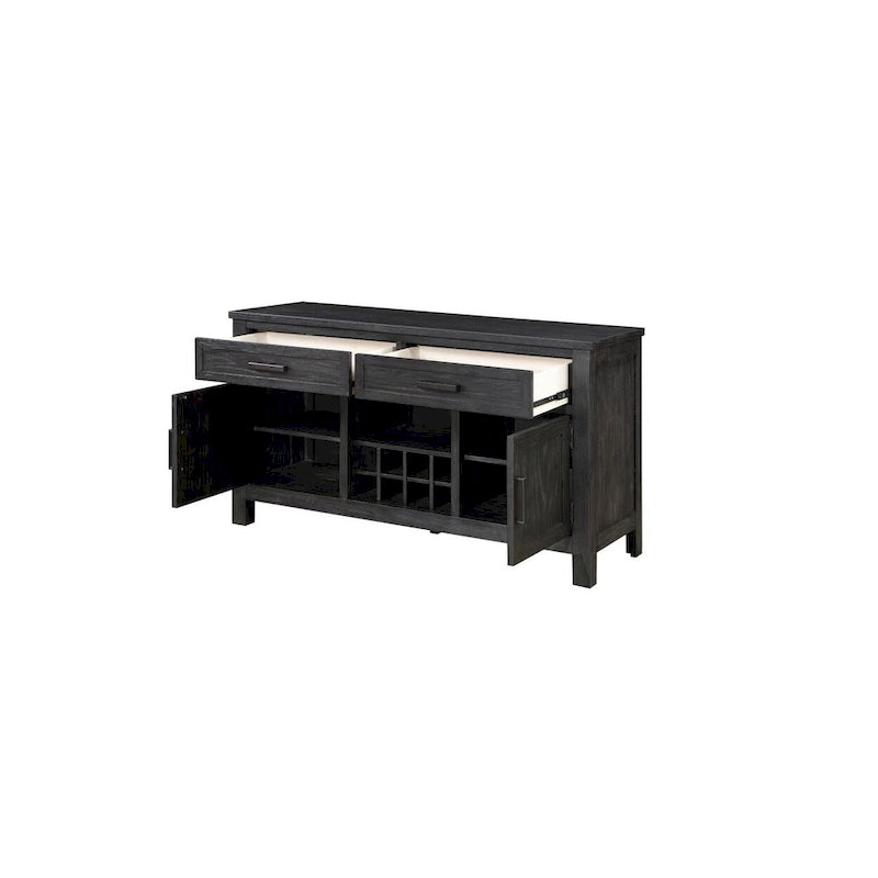 Ensemble de salle à manger transitionnel Kersey noir antique