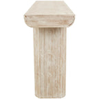 Console en bois simpliste avec pieds blocs - Beige - Roche River Decor - 16Lx63Px32H