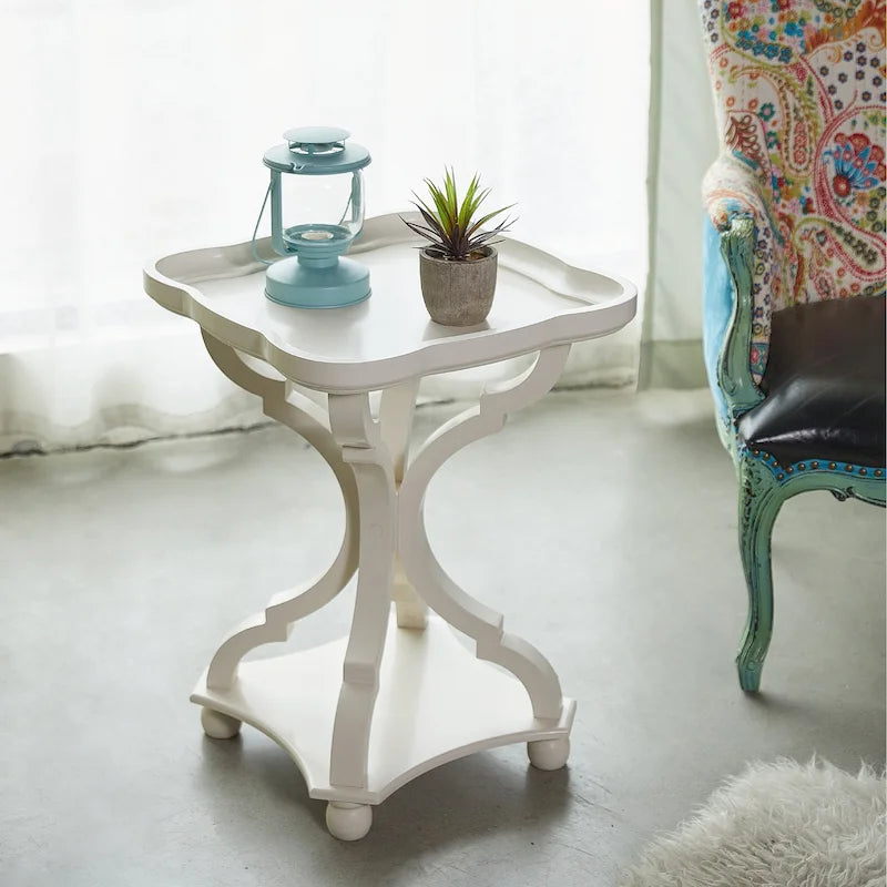 Table d'appoint rustique COZAYH avec plateau de style ferme