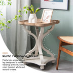 Table d'appoint rustique COZAYH avec plateau de style ferme