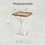 Table d'appoint rustique COZAYH avec plateau de style ferme