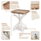 Table d'appoint rustique COZAYH avec plateau de style ferme