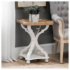 Table d'appoint rustique COZAYH avec plateau de style ferme