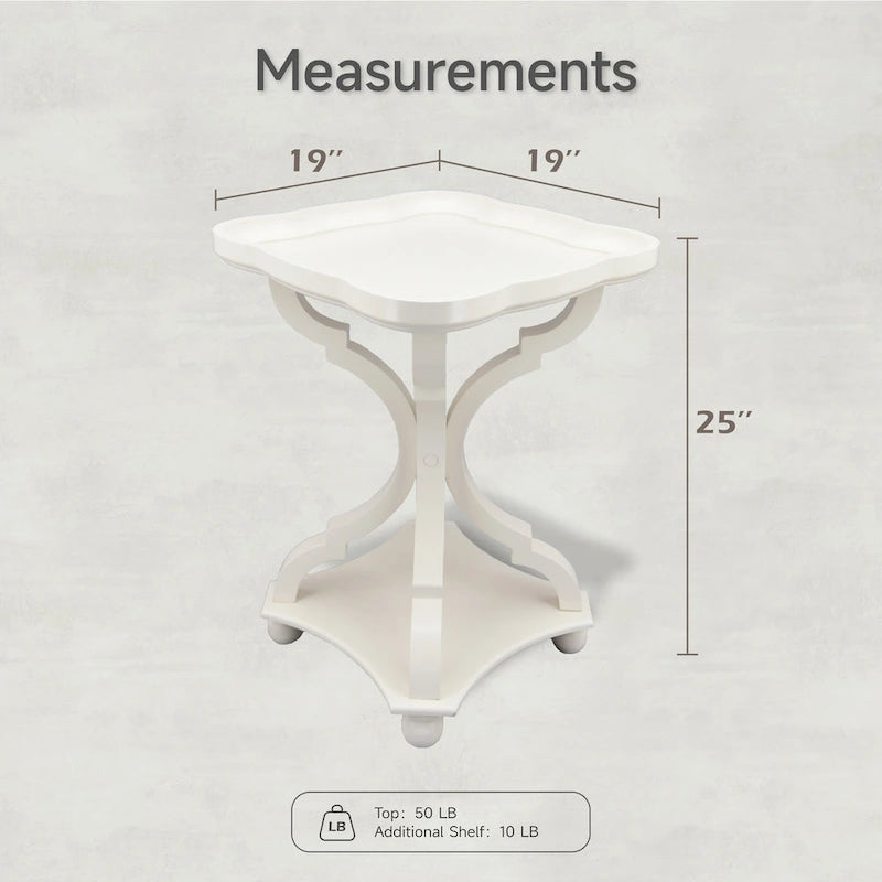 Table d'appoint rustique COZAYH avec plateau de style ferme