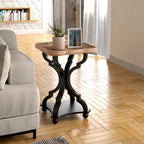 Table d'appoint rustique COZAYH avec plateau de style ferme