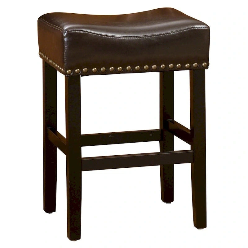 Tabouret de comptoir sans dossier Lisette 26 po brun (ensemble de 2) par Christopher Knight Home - 18,00 P x 15,50 L x 26,00 H