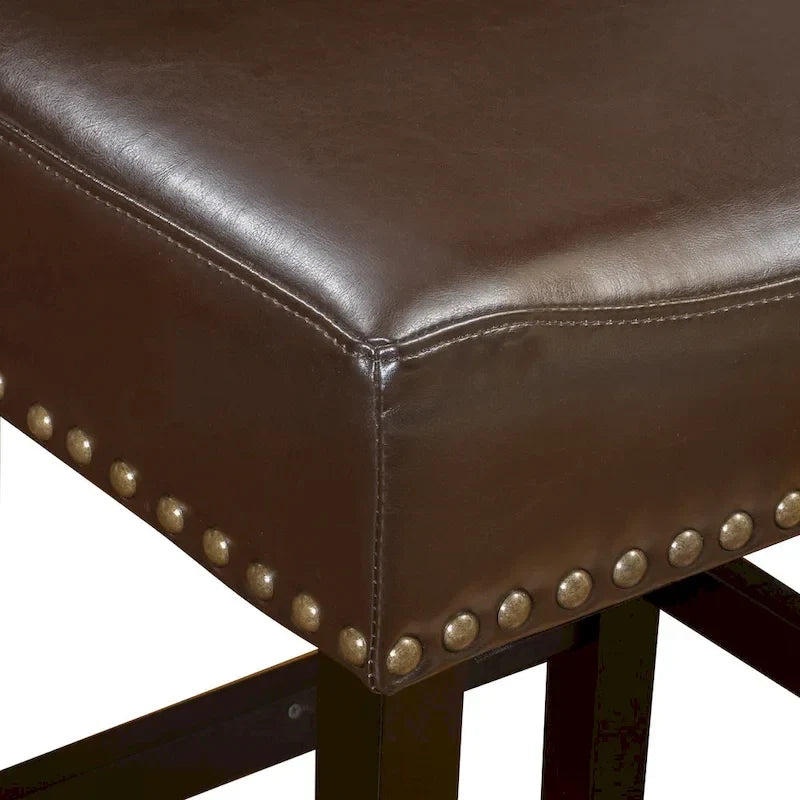 Tabouret de comptoir sans dossier Lisette 26 po brun (ensemble de 2) par Christopher Knight Home - 18,00 P x 15,50 L x 26,00 H