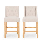 Tabourets de comptoir à dossier haut capitonnés Landria (lot de 2) par Christopher Knight Home