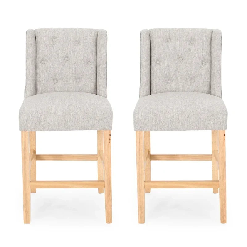 Tabourets de comptoir à dossier haut capitonnés Landria (lot de 2) par Christopher Knight Home