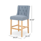 Tabourets de comptoir à dossier haut capitonnés Landria (lot de 2) par Christopher Knight Home