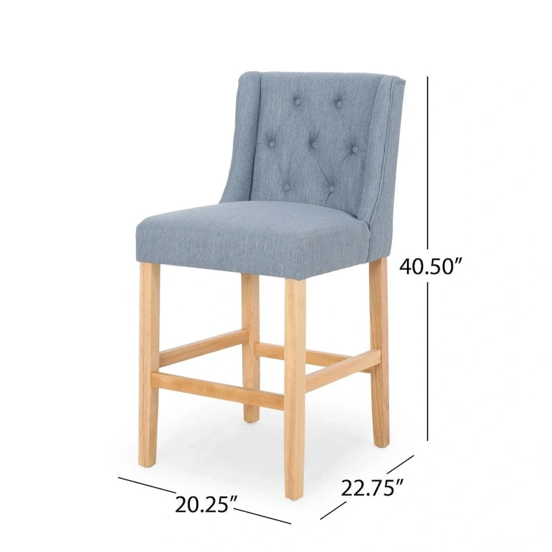 Tabourets de comptoir à dossier haut capitonnés Landria (lot de 2) par Christopher Knight Home