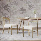 Chaises de salle à manger Christopher Knight Home avec revêtement en tissu Fescue et détails en hévéa (lot de 2)