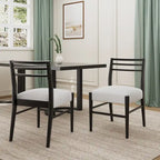 Chaises de salle à manger Christopher Knight Home avec revêtement en tissu Fescue et détails en hévéa (lot de 2)