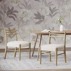 Chaises de salle à manger Christopher Knight Home avec revêtement en tissu Fescue et détails en hévéa (lot de 2)