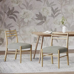 Chaises de salle à manger Christopher Knight Home avec revêtement en tissu Fescue et détails en hévéa (lot de 2)