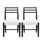 Chaises de salle à manger Christopher Knight Home avec revêtement en tissu Fescue et détails en hévéa (lot de 2)